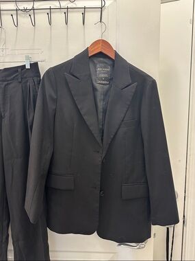Vintage oversized Black Single-Breasted Blazer